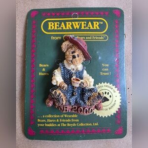 Boyds Collection Bearwear Collectible Bear Pin